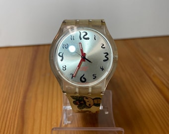 Swatch SUJZ103 Beijing Olympic Watch Jelly in Jelly 2008 36mm - New Battery