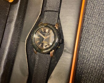 Stuhrling Lady Model 3265 Taucher Schwarz Rosegold Damenuhr 38 mm - Neue Batterie