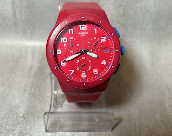 Swatch Watch Chronograph Pink SUSR401 42mm 2012 - New Battery