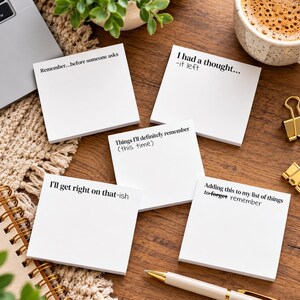 Funny Post-it® Notes Stationary, Sarcastic Sticky Notes, Funny Co-Worker Gift, Office Stationary, Sticky Notes for School, Reminder Notes