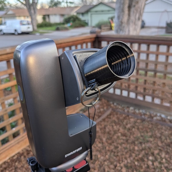 Dwarf Mini Telescope Accessory Kit – Safe Release Dew Shield, Bahtinov Mask, Diffraction Spikes