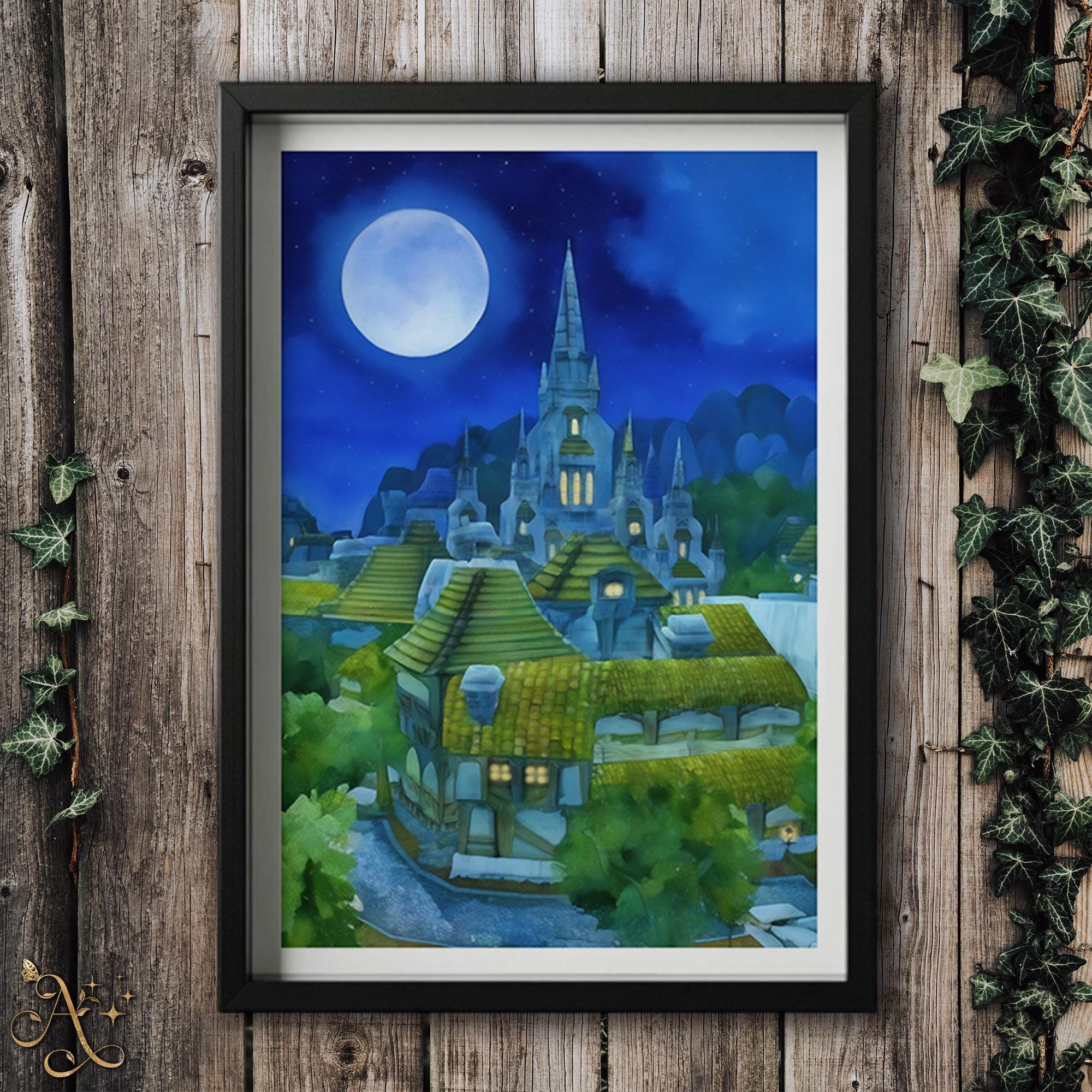 WTW アート　A3 World of Warcraft Stormwind City Wall Art | Printed Poster | Wow