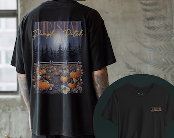 World of Warcraft Halloween Tirisfal Pumpkin Patch style soft touch T Shirt | MMORPG WoW fan gift merch for geeky gamers