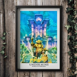 World of Warcraft Undermine wall art | Printed poster | WoW present | Warcraft fan art | Nerdy gift | Gift for gamer | Gaming room ideas