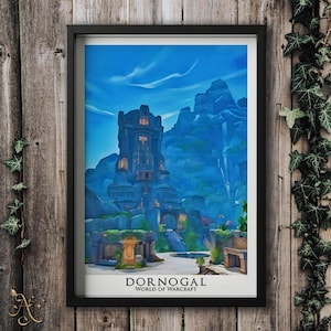 World of Warcraft Dornogal wall art | Printed poster | WoW present | Warcraft fan art | Nerdy gift | Gift for gamer | Gaming room ideas