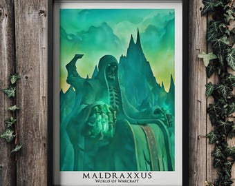 World of Warcraft Shadowlands Maldraxxus printed frameless poster wall art