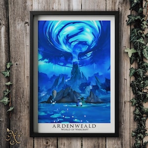 World of Warcraft Ardenweald wall art | Printed poster | WoW present | Warcraft fan art | Nerdy gift | Gift for gamer | Gaming room ideas
