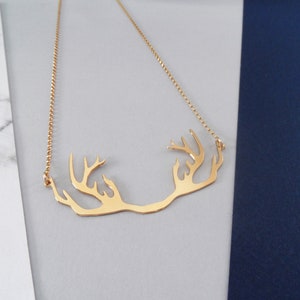 Deer antlers necklace • deer gift antler pendant •  Christmas jewelry christmas gift stocking stuffer