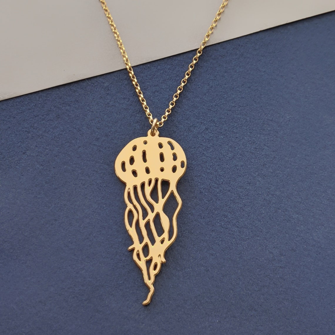 Jellyfish necklace ocean lovers jelly fish charm nature Etsy