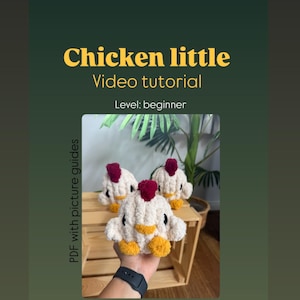 Hand Knit Chicken Little Video Tutorial/ Pattern. Beginner friendly. Learn how to finger knit, crochet chicken, DIY, hand knitting