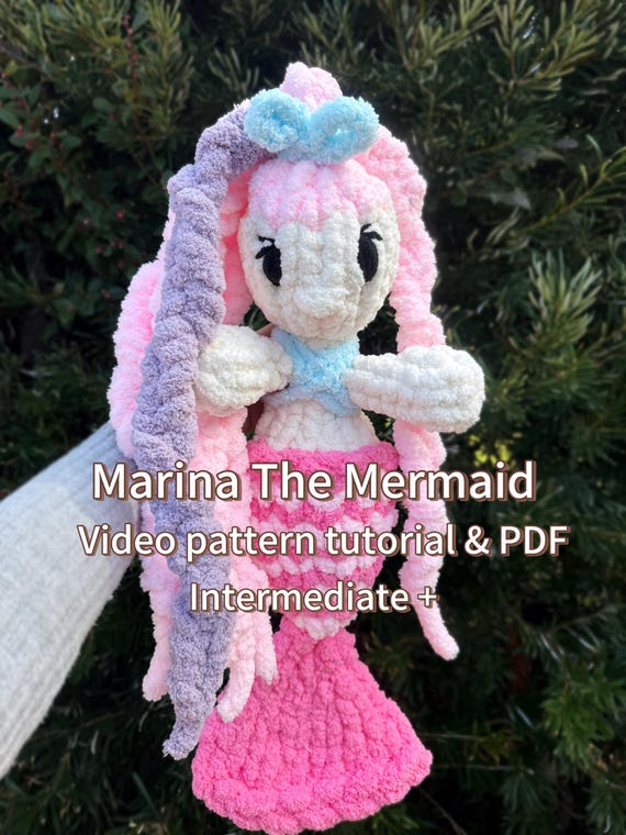 knuth marf pattern knit mermaid クヌースマーフ Marina the Mermaid Video Tutorial/ Hand Knit Pattern. Learn How to