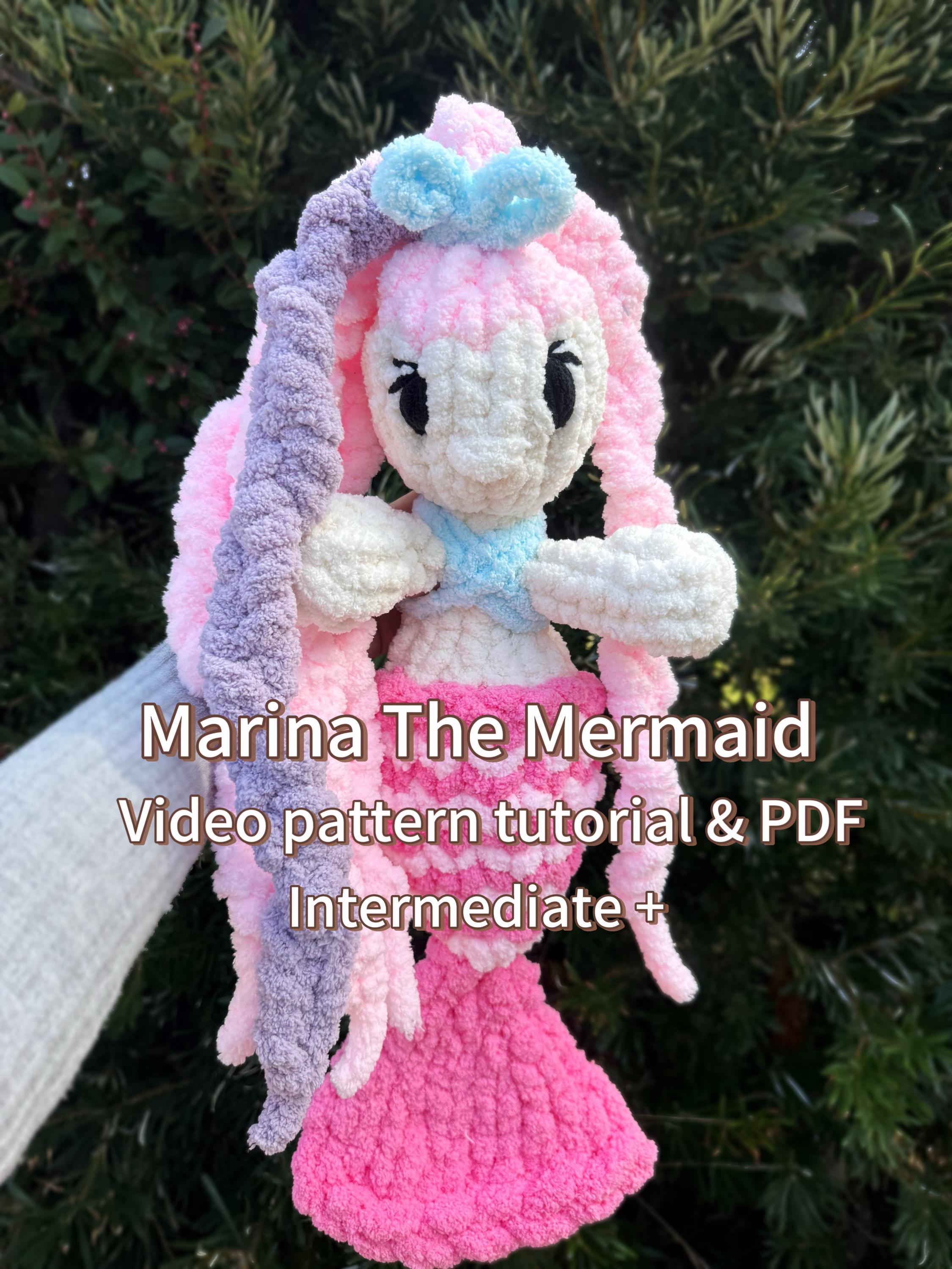 knuth marf pattern knit mermaid クヌースマーフ Marina the Mermaid Video Tutorial/ Hand Knit Pattern. Learn How to