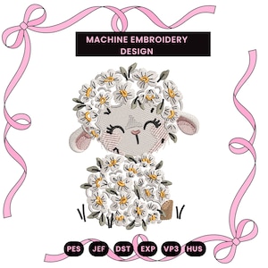 Cute Sleeping Fawn Embroidery Designs , Woodland Baby Deer embroidery design, Floral Animal  Machine Embroidery Files , embroidery pattern