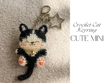 Crochet Cat Keyring Pattern: Mini Amigurumi Animal (PDF Pattern)