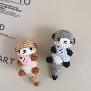 Virkmönster för utter: Amigurumi-nyckelring, present till djurälskare (PDF-mönster)
