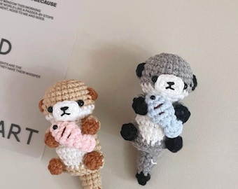 Otter Crochet Pattern: Amigurumi Keychain, Animal Lover Gift (PDF Pattern)