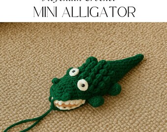Crochet Alligator Amigurumi Pattern: Mini Gator Keychain (PDF Pattern)