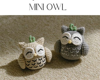 Mini Crochet Owl Amigurumi Pattern: Keychain Animal (PDF Pattern