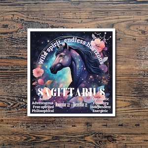 Schütze Sternzeichen Aufkleber Astrologie Geschenk für Schütze Fans Horoskop Dekor Schütze Persönlichkeitsmerkmale Vinyl Aufkleber Spiritualität