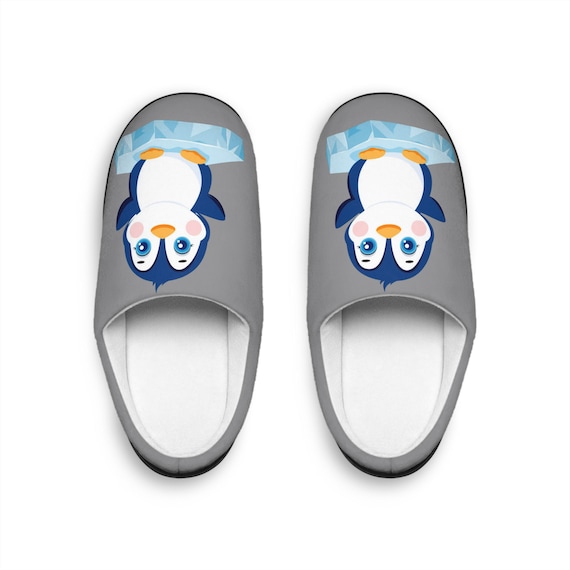 Lindas pantuflas de pingüino, pantuflas de animales para ella
