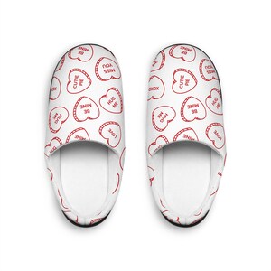 Pantufas de Dia dos Namorados para Namorada Pantufas de Coração Fofas Pantufas Confortáveis para Interior Pantufas Macias para Interior
