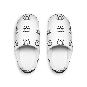 dog Print Women&#39;s Indoor Slippers - Cozy Home Footwear, Animal Lover Gift, Sleepwear, Housewarming Gift, Relaxation Shoes