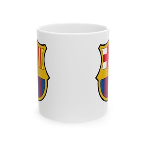 Fc Barcelona Ceramic Mug Barcelona Fan Gift Coffee Tea Cup Football Merchandise Soccer Lover Present Sports Collectible