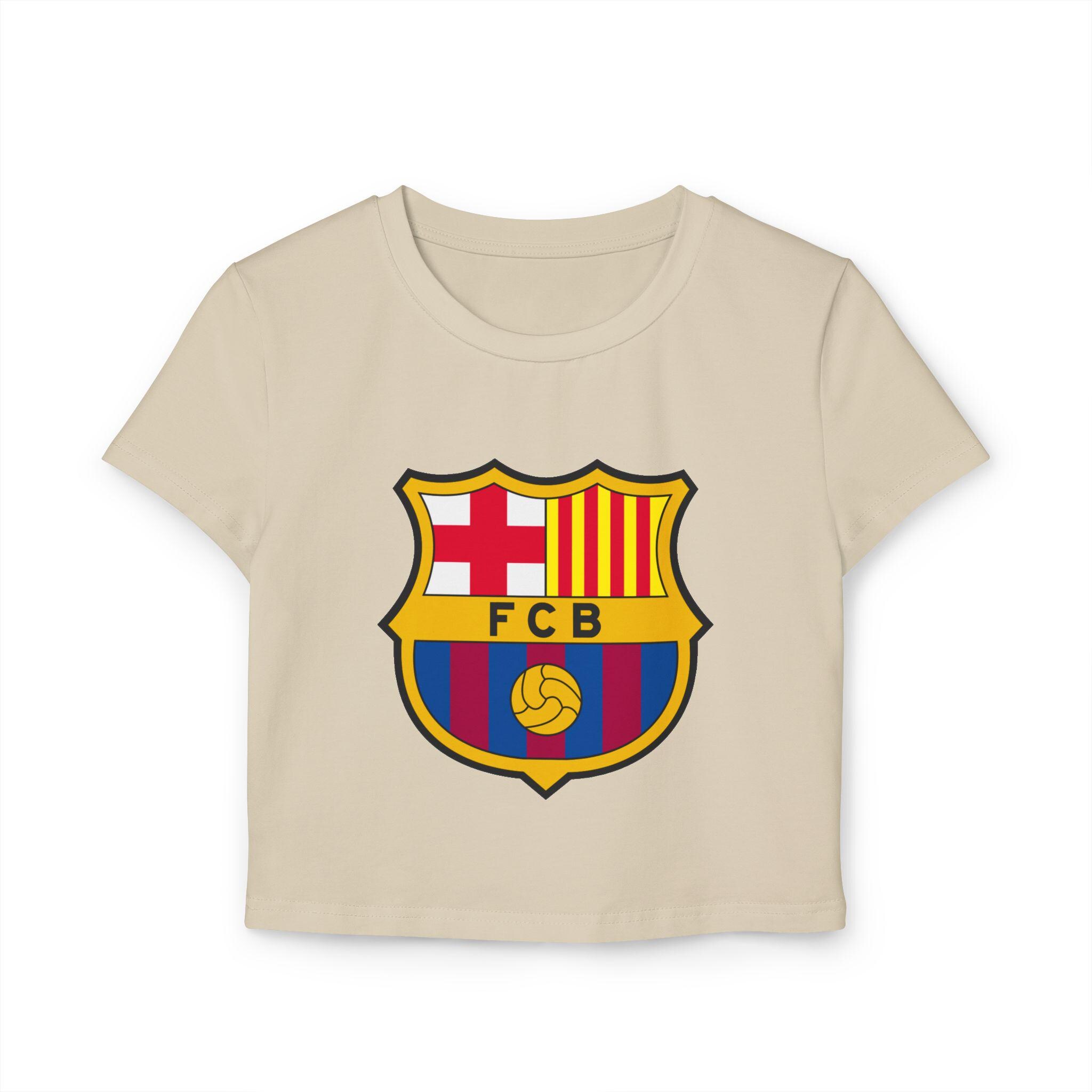 FC Barcelona Baby Tee: Organic Cotton Soccer Crop Top - Etsy