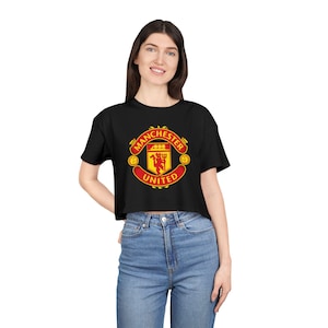 Manchester United Crop Top: Women&#39;s Soccer Tee, Red Devils Jersey