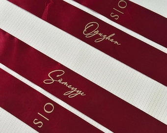 Taki Kurdelesi Dügün | Personalized wedding ribbon for the bride and groom | Satin ribbon for cash gifts | Wedding