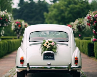 Car stickers for wedding cars | Vinyl stickers for wedding car rear windows | Wedding decorations