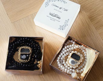 Wedding Finger Counter & Tasbih Set | Islamic Gift | Wedding Favors | Personalized Nikah Gift for Guests | Tesbih | Zikirmatik