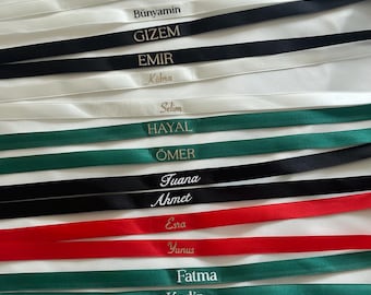 Personalized satin ring bands | Wedding & Engagement | Satin ribbon wedding | Engagement | Wedding decoration