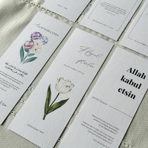 Ramadan plaatskaartenset – elegante tafeldecoratie voor Iftar | plaatskaarten | Islamitische plaatskaarten met dua's en zegeningen | Ramadan cadeau