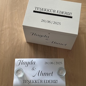 Vinyl Sticker Wedding Card Box – Gift Box Stickers – Personalized Lettering – Wedding Post – Wooden Box for Gifts – Wedding Box