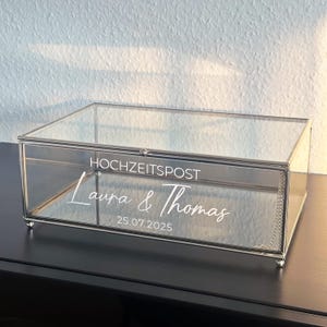 Vinyl Sticker Wedding Card Box – Gift Box Stickers – Personalized Lettering – Wedding Post – Glass Box for Gifts – Wedding Box