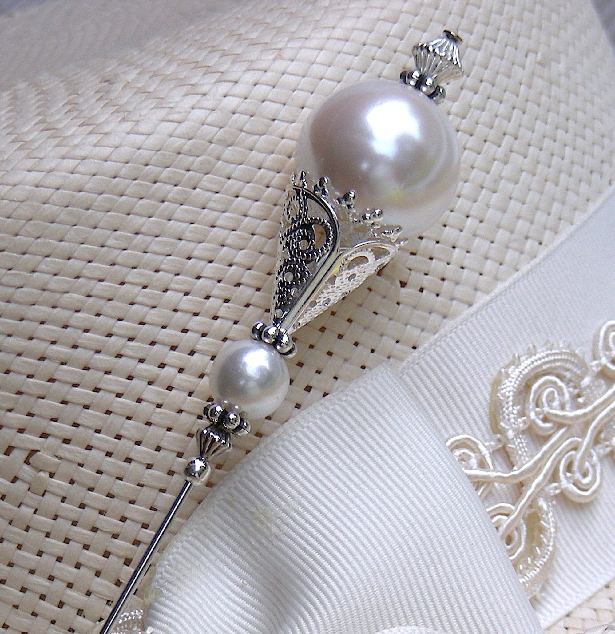 Real pearl Hat Pins A4013-01-DZ 5 main image 2