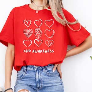 CHD Awareness Heart T-Shirt: Heart Disease Warrior Gift