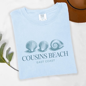 Comfort Colors® Cousins Beach Shirt, TSITP Shirt, The Summer I Turned Pretty Tee, Team Conrad, Team Belly, Team Jeremiah, East Coast Beach