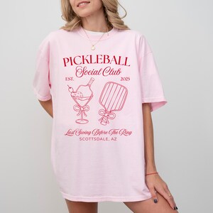 Pickleball Bachelorette Comfort Colors Tee: Bridesmaids Social Club Gift