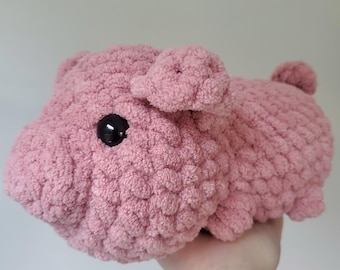 Crochet Pig Plushie: Handmade Amigurumi Stuffed Animal