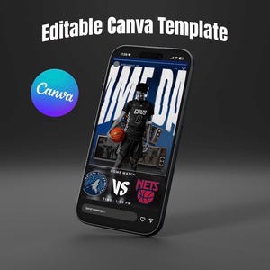 Game Day Flyer Template, Editable Canva Flyer for Any Sport, Social Media Graphic image 2