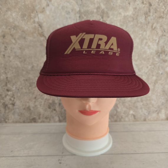 Nissin Vintage Xtral Lease Maroon Trucker Adjustable Snapback Hat