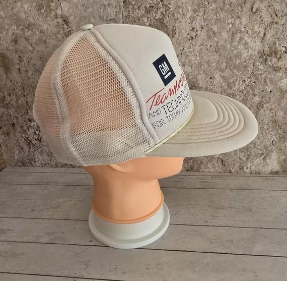 Vintage Ohio GM Chevy Dealers Teamwork & Technology Trucker Mesh Adjustable Hat View 4