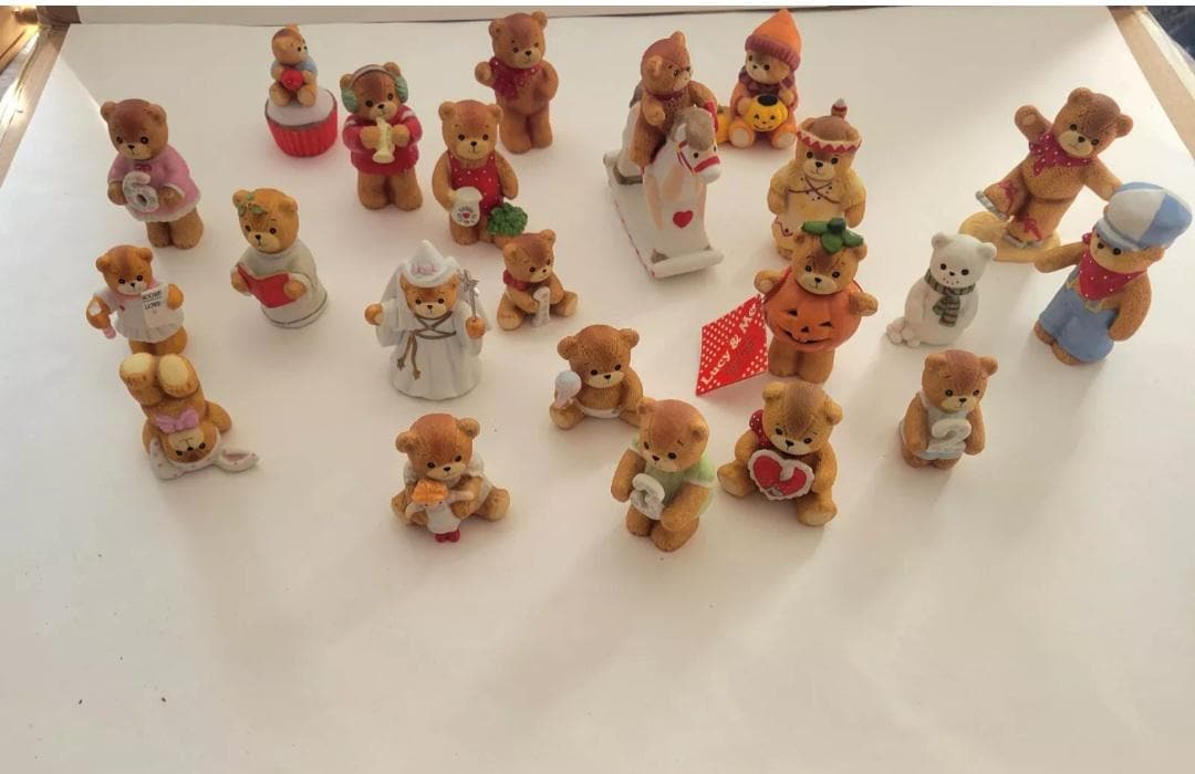 Vintage Lot of 22  Enesco Lucy & Me Bear Figurines