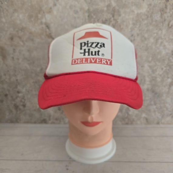 Vintage Nissin Pizza Hut Delivery Trucker Snapback Adjustable Hat