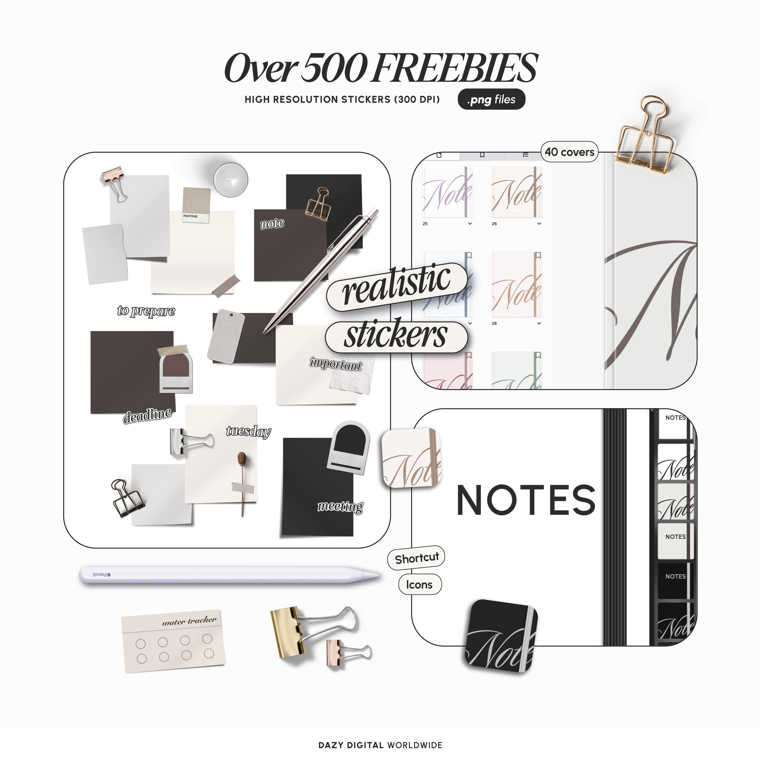 DARK MODE Digital Notebook | 50 Templates | Hyperlinked Sections ...