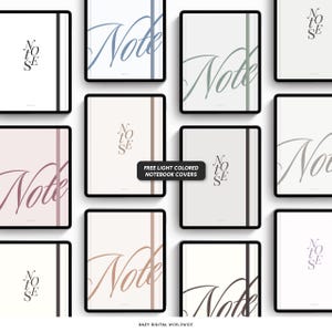 AESTHETIC Digital Notebook | 50 LIGHT Templates | Hyperlinked Sections | GoodNotes Notability | Minimal Student iPad Note Templates Android image 6