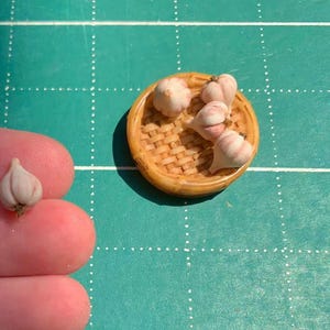 1/12 Miniatures garlic vegetable fruit handmade vegetable, doll house, Gift mom, Gift birthday, miniatures handmade
