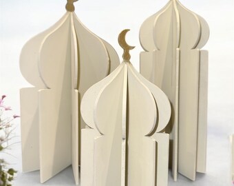 Mosque-shaped 3D Ornaments for Ramadan Eid Nikkah Decor